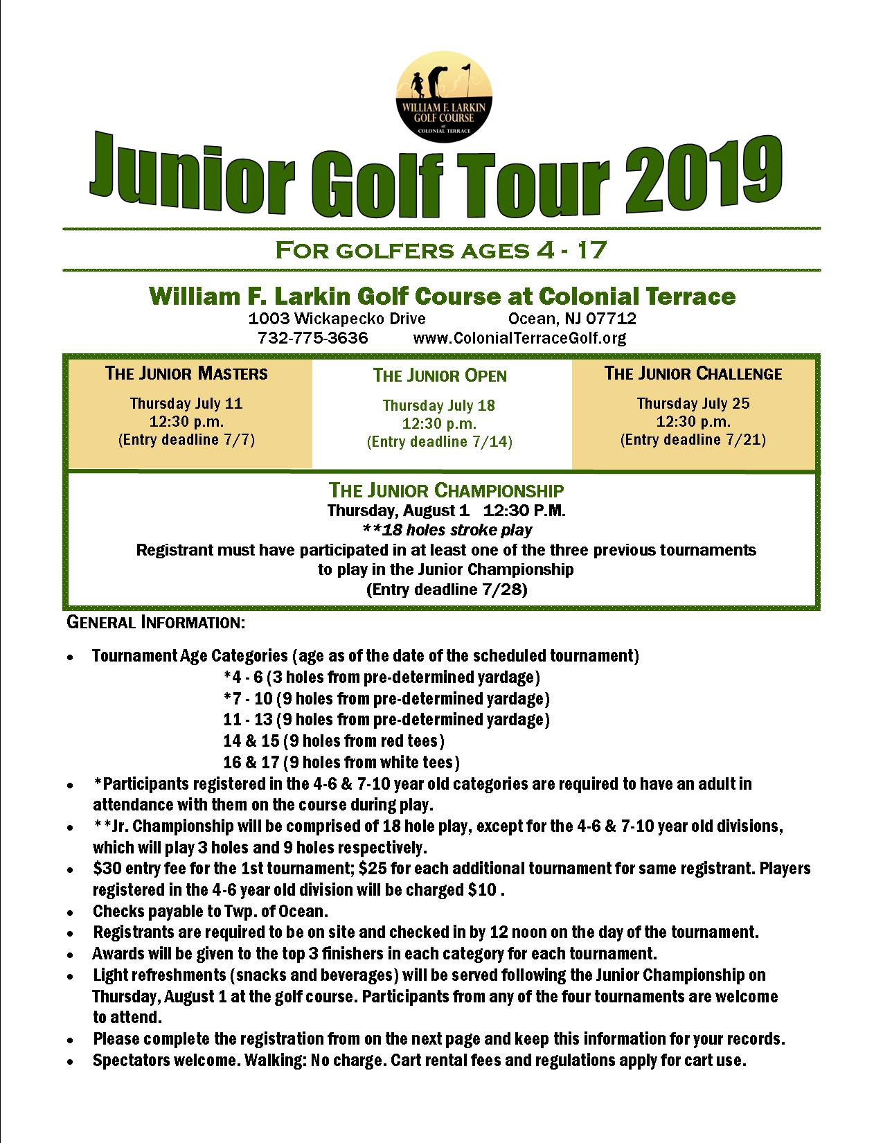 Junior Masters Tournament - William F. Larkin Golf Course at Colonial 